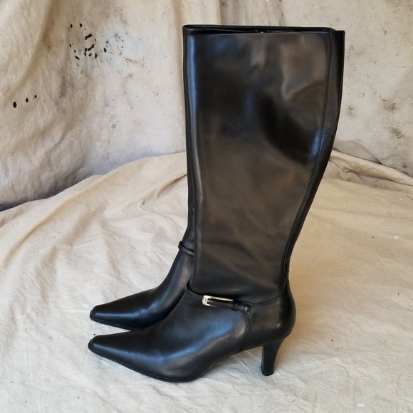 JOAN & DAVID CIRCA CjStanton Black Leather Boots 8M NEW w/o Tags - Picture 5 of 10